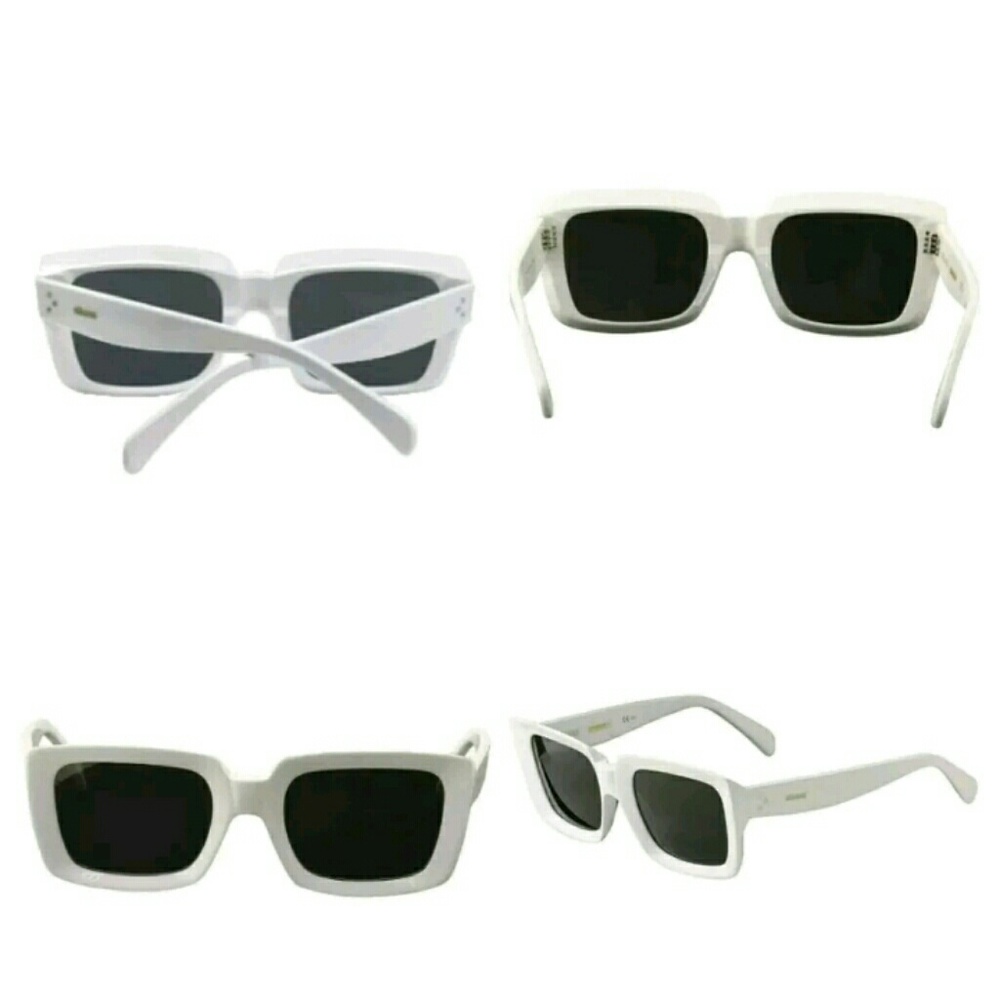 Celine Women's CL41449S White Square Sunglasses 55mm Designer Authentic